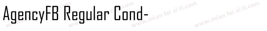 AgencyFB Regular Cond字体转换
